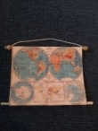landkaart wereld bollen 9,5x7,5
