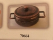 70664 pan met deksel bronskleur