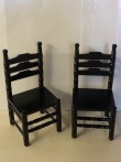 X23128 set stoelen 2 stuks zwart