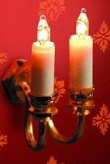 wand kaarslamp dubbel 